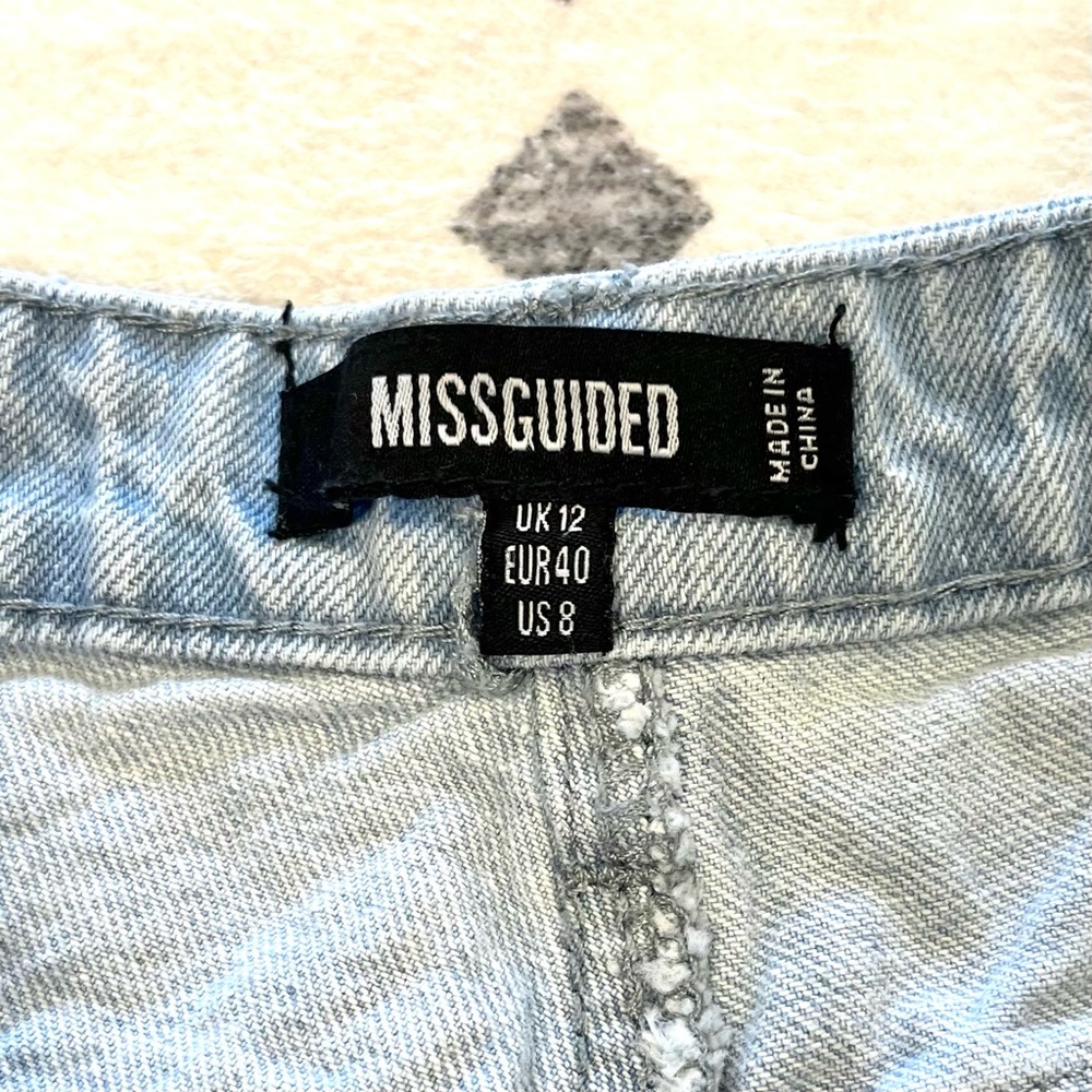 Misguided High Rise Patchwork Distressed Jeans Si… - image 12